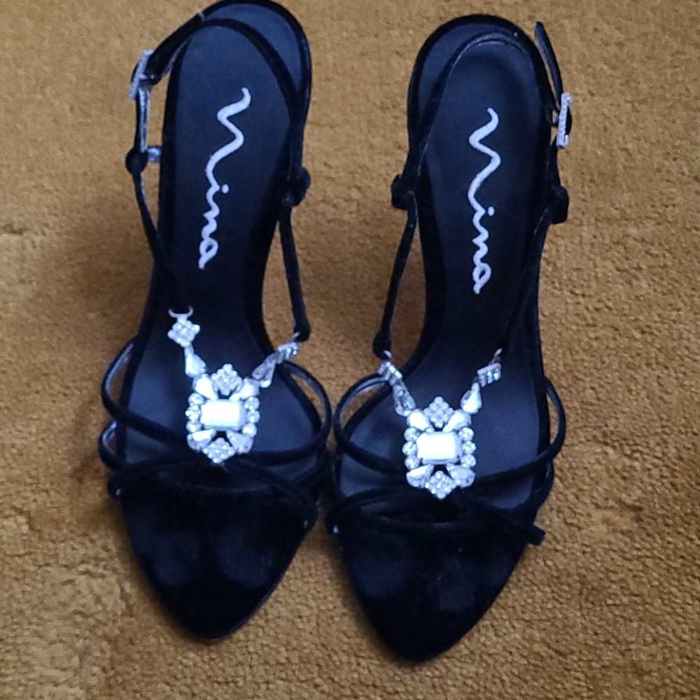Nina genuine leather sole heels
